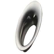 NOSE Cabinet Knob in Inox Look Finish M