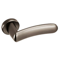 Wave Lever Handle on Rose in Graphite -