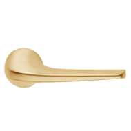 SOUND Lever Handle on Rose in Gold Fini