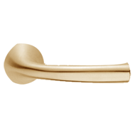 SINUA Lever Handle on Rose in Gold Fini
