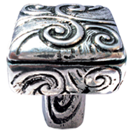 Cabinet Knob in Castellan Silver Finish