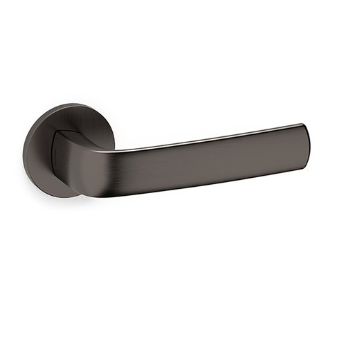 DIVA Door Handle With Yale Key Hole - Brass - Super Anthracite Satin Finish