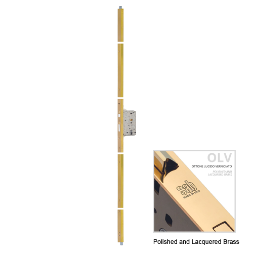 Multi Lock - Polished and Lacquered Brass - Magnetic Multipoint with Gear Movement (Series- M1088)
