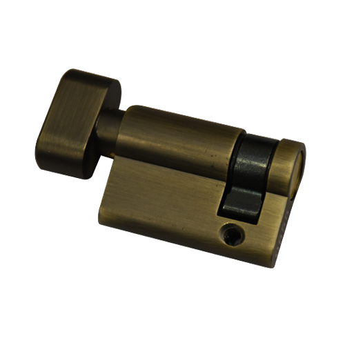 Half Cylinder Lock with Knob - 35mm - Matt Black FInish