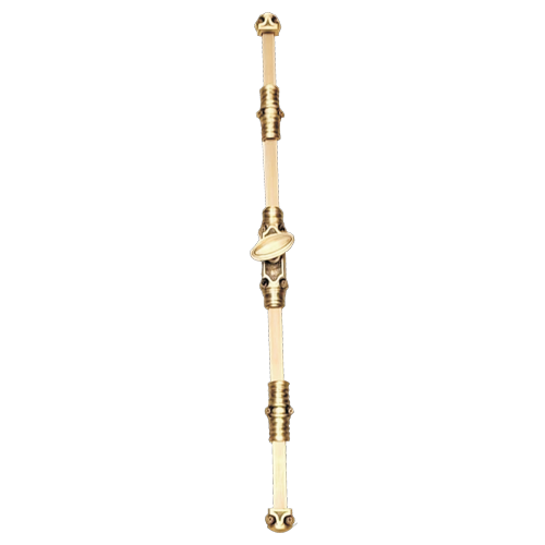 Cremone Tower Bolt with Door Knob - Antique Brass Finish - Rod 58"