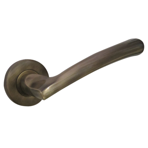 DOGE Lever Handle on Rose - Antique Bronze Finish