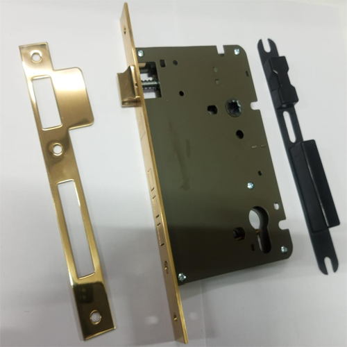 Mortise Lock Body - 85X80 - Polished And Lacquered Brass Finish (Series 2200)
