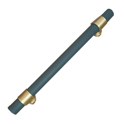 Diamond Knurling Door Pull Handle - Size 24"x32mm - Matt Black Finish