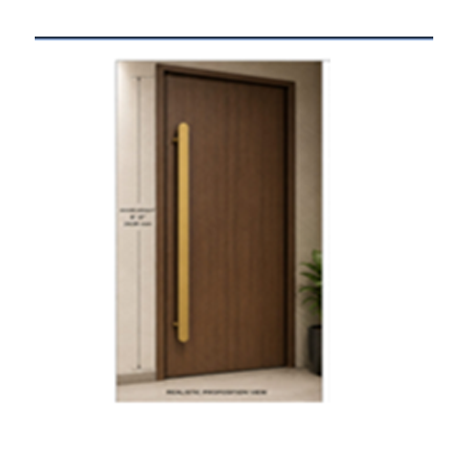 Door Pull Handle Customize SS, Size 40x10x1910mm, Finish Satin Brass, Pair Fixing