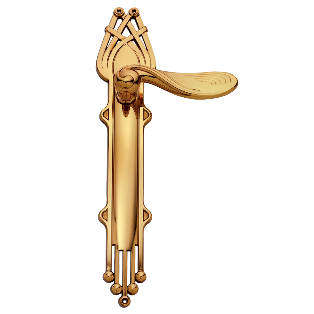 Buy Door Lever Handle Polished Brass Finish Online in ...