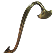 S Type Door Pull Handle - 400mm - Antiq