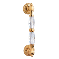 Crystal Door Pull Handle on rose - Gold