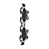 Iron Door Pull Handle - 45 Inch - Black