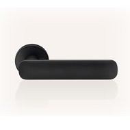 Target Lever Handle on rose - Black Mat