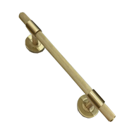 Brass Door Pull Handle - Straight Knurl