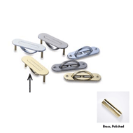 Flush Door Handle - 90×28×34mm - Brass,