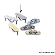 Flush Door Handle - 90×28×34mm - Brass,