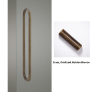 Door Handle -  L600mm -  Brass, Oxidize