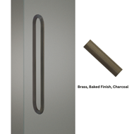 Door Handle -  L600mm - Brass, Charcoal