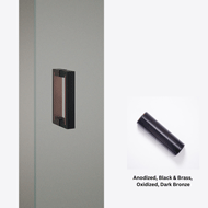 Door Handle - L159mm -  Aluminum, Blast