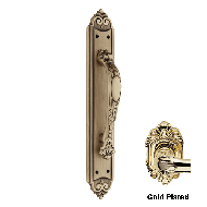 AIDA Door Pull Handle on Plate - Gold P