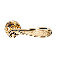 Aisha Door Handle on rose - Gold Plated