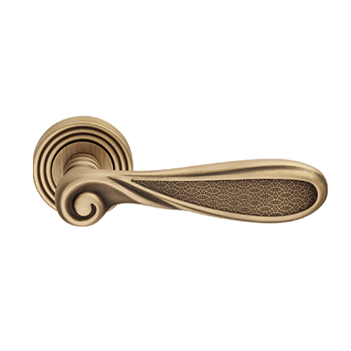 Aisha Door Handle on rose - Patine Matt