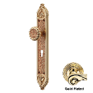 AISHA Single Fixed Door Knob on plate -