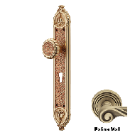 AISHA Single Fixed Door Knob on plate -