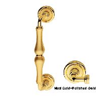 ALDAR Door Pull Handle - Matt Gold + Po