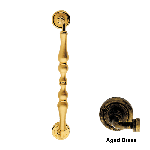 ALDAR Door Pull Handle - Aged Brass Fin