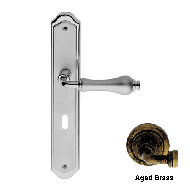 ALDAR Door Lever handle on Plate - Aged