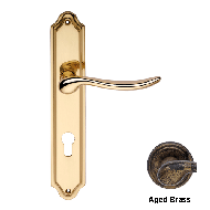 BETA Lever Door Handle on Plate - Aged 