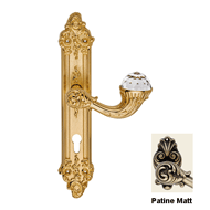 Brilliant Crystal Mortise Handle on Pla