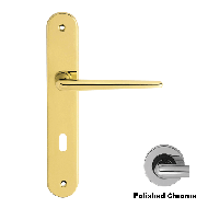 Brixia Mortise Handle on Plate - Polish