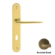 Brixia Mortise Handle on Plate - Bronze