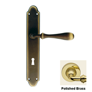 Tosca Door Handle On Plate Polished Bra