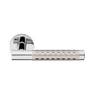 Cavity Mortise Handle on Rose - Polishe