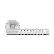 Cavity Mortise Handle on Rose - Satin C