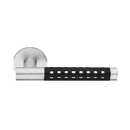 Cavity Mortise Handle on Rose - Satin C