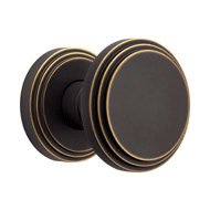 Chic Fixed Door Knob On Rose - Matt Bro