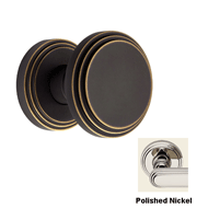 Chic Fixed Door Knob On Rose - Polished
