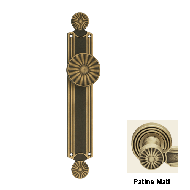 Daisy Knob on Plate - Patin Matt Finish