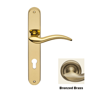 Libera Door Lever Handle on Plate - Bro