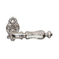 Soleil Door Handle on Rose - Antique Si