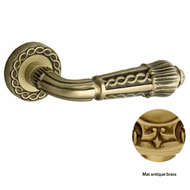 Door lever handle set on rose - Mat ant