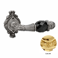 Door lever handle set on rose with Swar