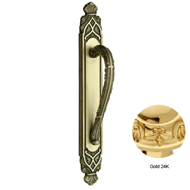 Door pull handle on plate - 415MM - Gol