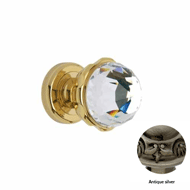 Door knob handle set on rose with Swaro