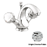 One hole basin mixer with Swarovski cry